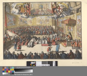 Het-Hoog-en Lager-Huys van Engelandt. Coronation of the Prince of Orange