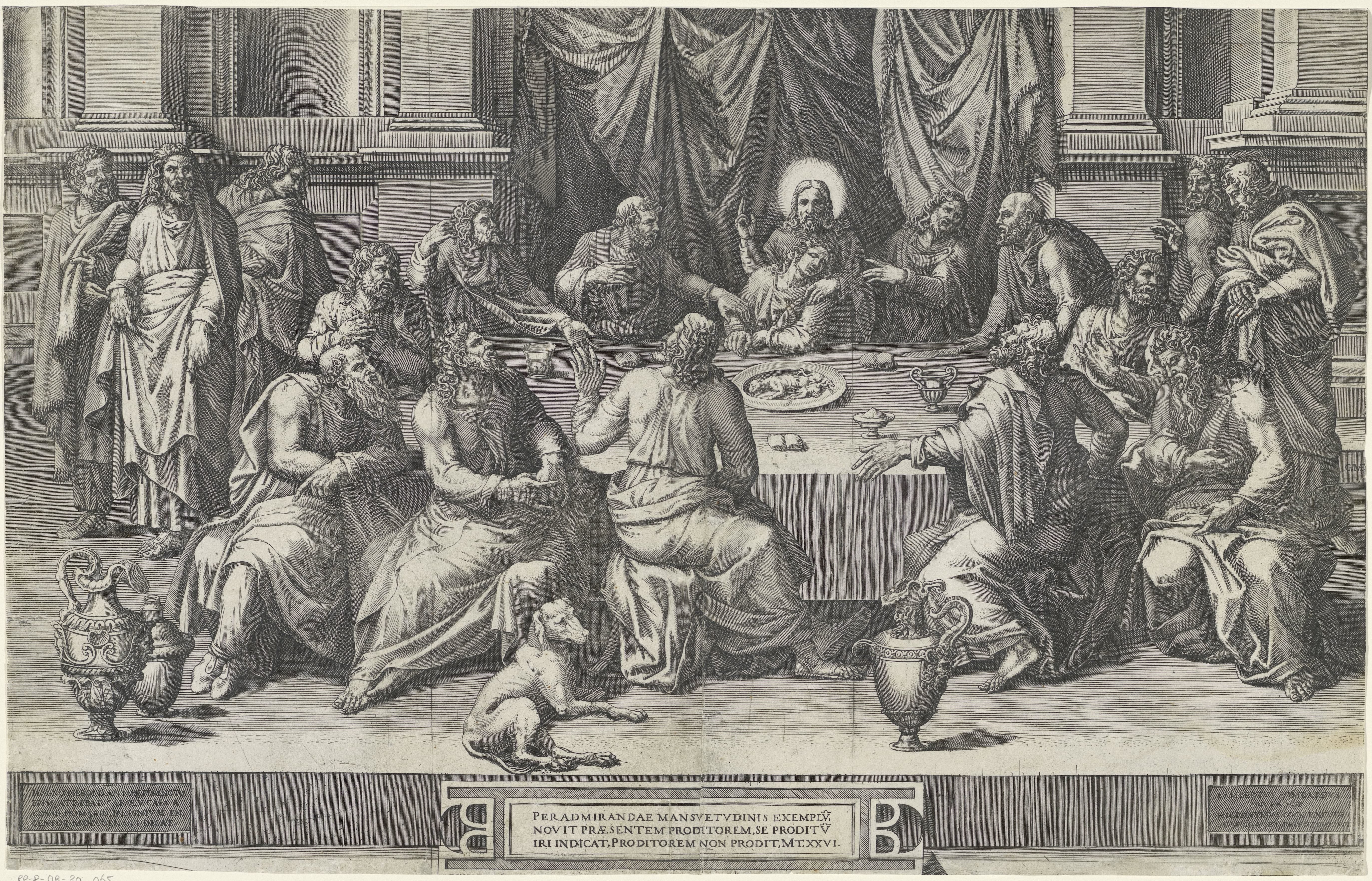 Het Laatste Avondmaal by Giorgio Ghisi