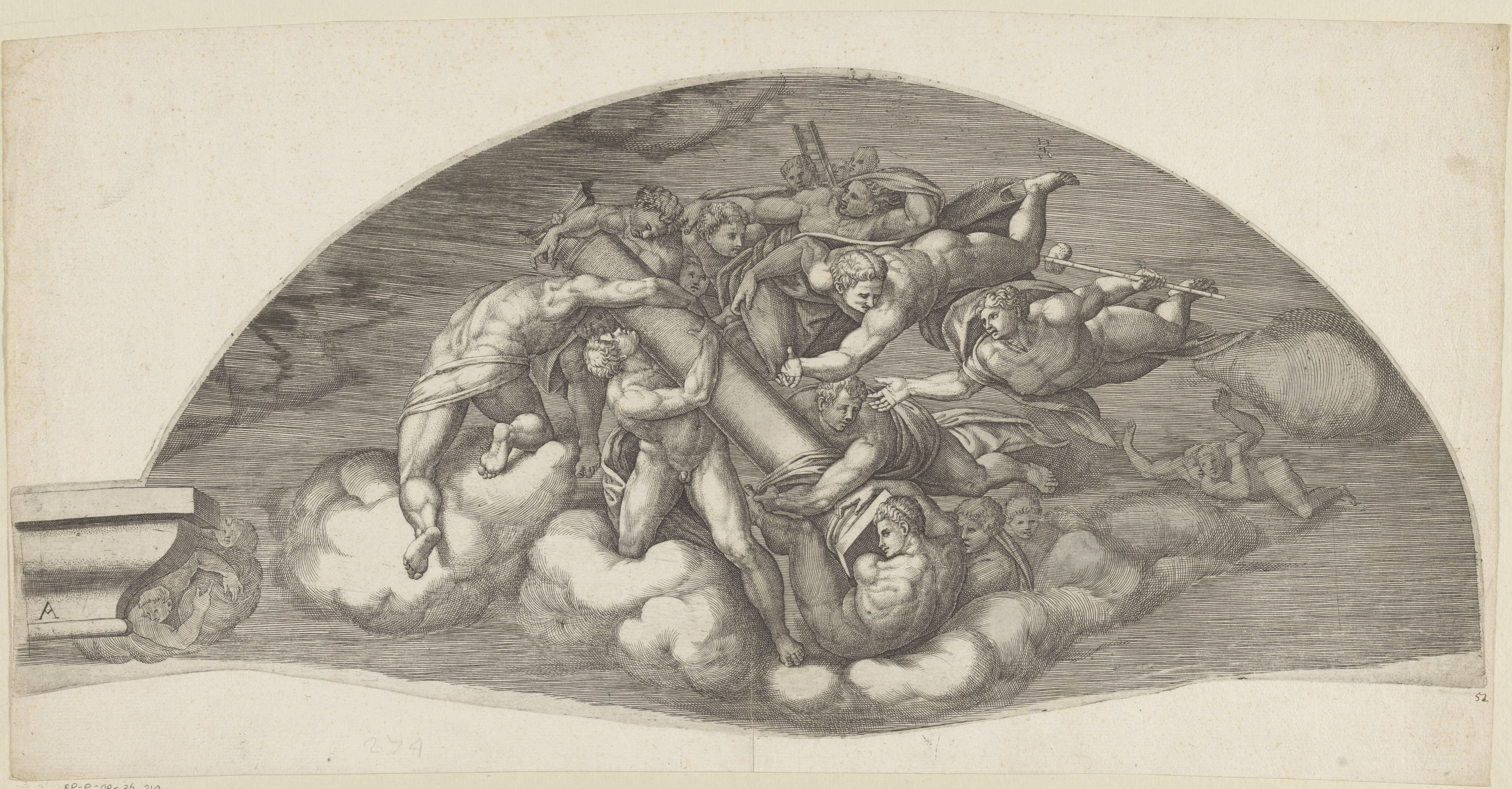 Het laatste oordeel, blad A by Giorgio Ghisi