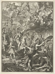 Het leger van Willem III verslaat de vijanden
