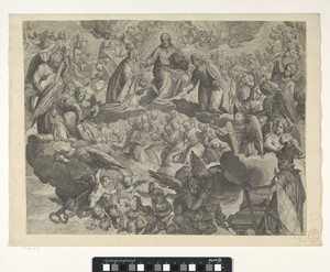 Het martelaarschap van de heilige Justina van Padua (bovenste helft)