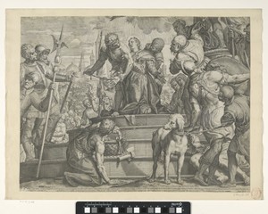 Het martelaarschap van de heilige Justina van Padua (onderste helft)