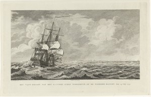 Het schip Woestduin loopt vast op de Noorderrassen, 1779