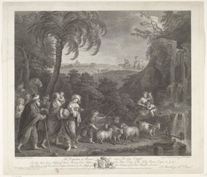 Het vertrek van Abraham en Lot uit Egypte
