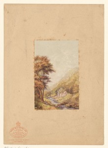Heuvelachtig landschap met beekje