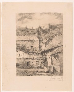 Heuvelachtig landschap met boerenhofstede