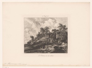 Heuvelachtig landschap met een kasteel en een boerenwoning