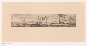Heuvelachtig landschap met groepen bomen