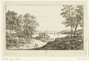 Heuvelachtig landschap met rivier
