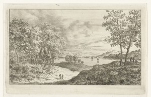 Heuvelachtig landschap met rivier