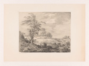 Heuvelachtig landschap met rustende figuren