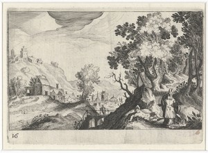 Heuvellandschap met de Barmhartige Samaritaan