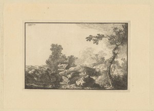 Heuvellandschap met een berghut