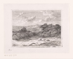 Heuvellandschap met een meer