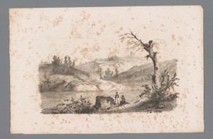 Heuvellandschap met rivier