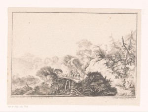 Heuvellandschap met schaapherders