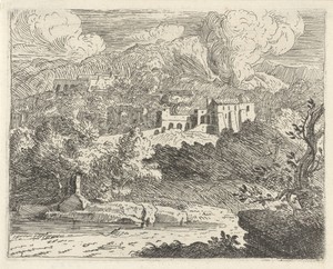 Heuvellandschap met stroompje