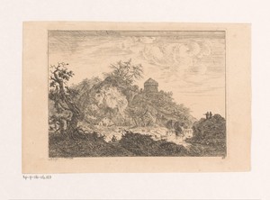 Heuvellandschap met waterval