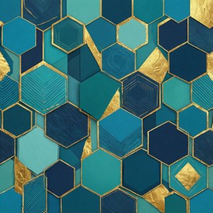 Hexagon Gold Foil