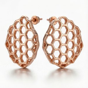 Hexagonal Rose Gold Cutouts