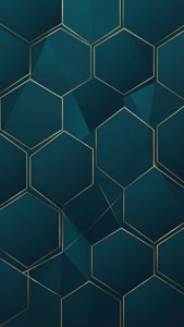 Hexagonal Teal Gold