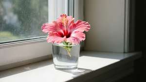 Hibiscus in Glass