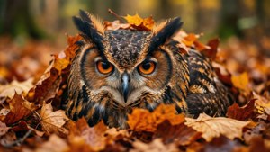 Hidden Owl Autumn