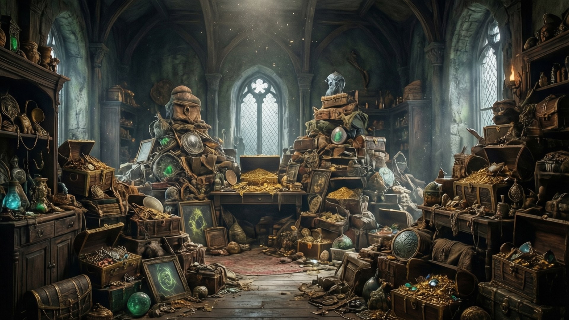 Hidden Treasures of the Room of Requirement by Wallpapers.art Studio