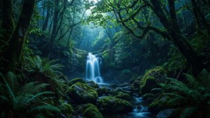 Hidden Waterfall in the Woods