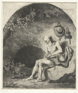 Hieronymus in een grot