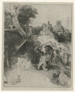 Hieronymus lezend in een Italiaans landschap