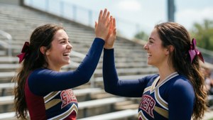 High-Five in Stadium