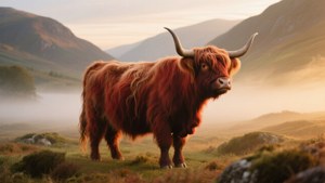Highland Ox at Dawn