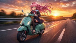 Highway Sunset Ride