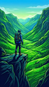 Hiker on the Edge