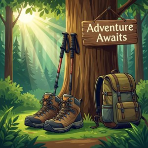 Hiking Gear Sign