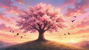 Hilltop Bloom Sunset