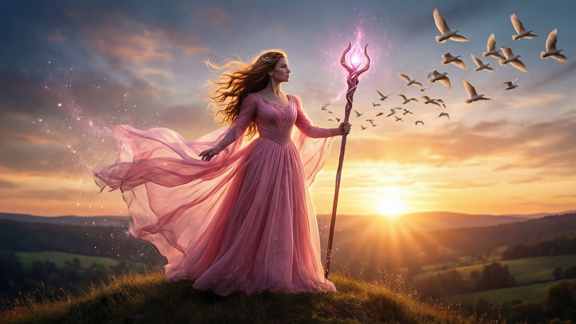Hilltop Silhouette by Wallpapers.art Studio