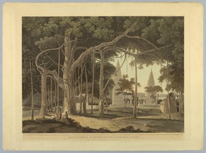 Hindoo Temple at Agouree, On the River Soane, Bahar, from "Oriental Scenery: Twenty Four Views in Hindoostan"