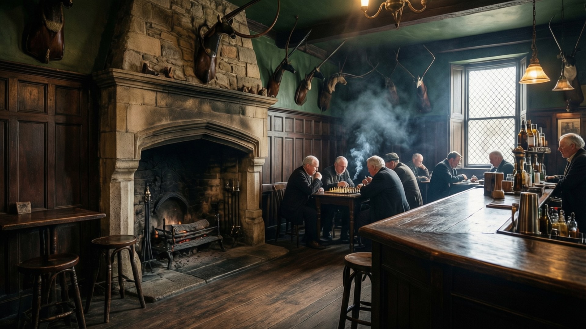 Historic Pub Interior by Wallpapers.art Studio