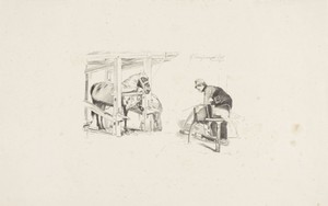 Hoefsmid en vlasbraker