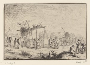 Hoefsmid in een kampement
