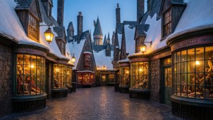 Hogsmeade Street at Dusk