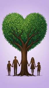 Holding Hands Heart Tree