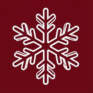 Holiday Red Snowflake