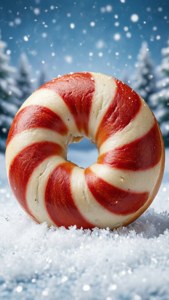 Holiday Striped Bagel