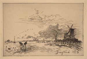 Holland Canal, near Rotterdam (Canal de Hollande, pres de Rotterdam (Hiver))