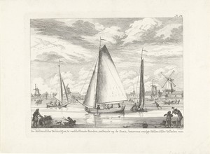 Hollandse ijsschuitjes op de Zaan, ca. 1775