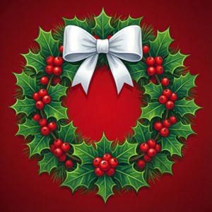 Holly Berry Christmas Wreath