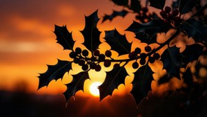 Holly Silhouette Sunset